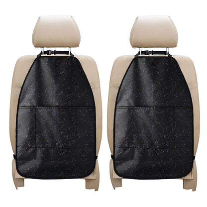 Purple Zodiac Stars Pattern Print Car Seat Organizers
