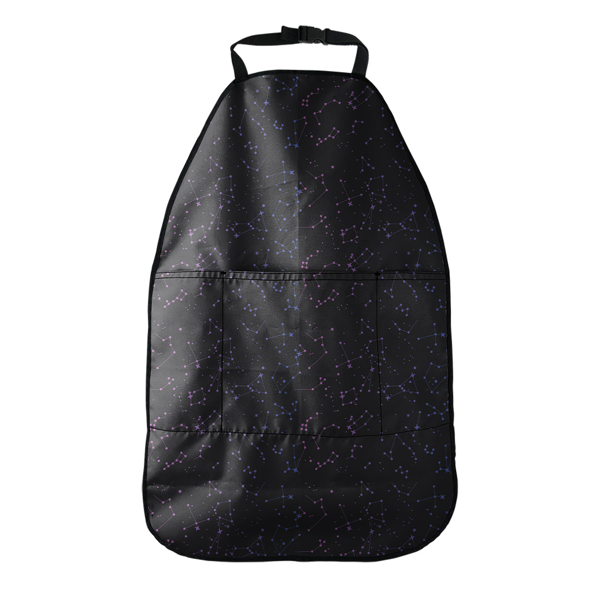 Purple Zodiac Stars Pattern Print Car Seat Organizers