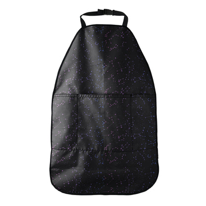 Purple Zodiac Stars Pattern Print Car Seat Organizers