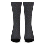 Purple Zodiac Stars Pattern Print Crew Socks