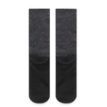 Purple Zodiac Stars Pattern Print Crew Socks