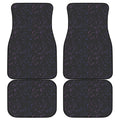 Purple Zodiac Stars Pattern Print Front and Back Car Floor Mats