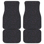 Purple Zodiac Stars Pattern Print Front and Back Car Floor Mats