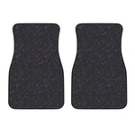 Purple Zodiac Stars Pattern Print Front Car Floor Mats