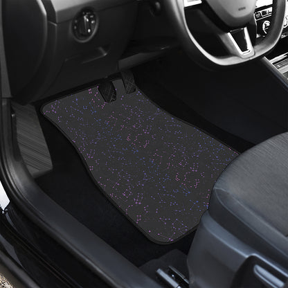 Purple Zodiac Stars Pattern Print Front Car Floor Mats