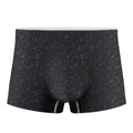 Purple Zodiac Stars Pattern Print Men's Boxer Briefs