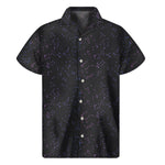 Purple Zodiac Stars Pattern Print Men's Short Sleeve Shirt