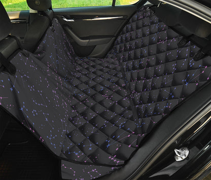 Purple Zodiac Stars Pattern Print Pet Car Back Seat Cover