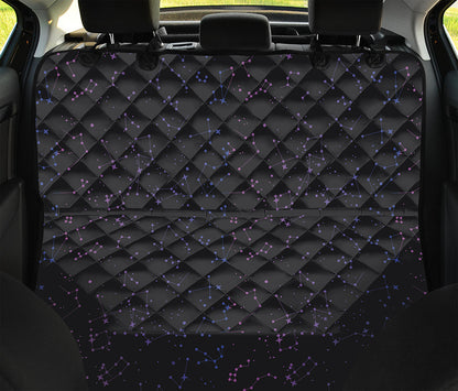 Purple Zodiac Stars Pattern Print Pet Car Back Seat Cover