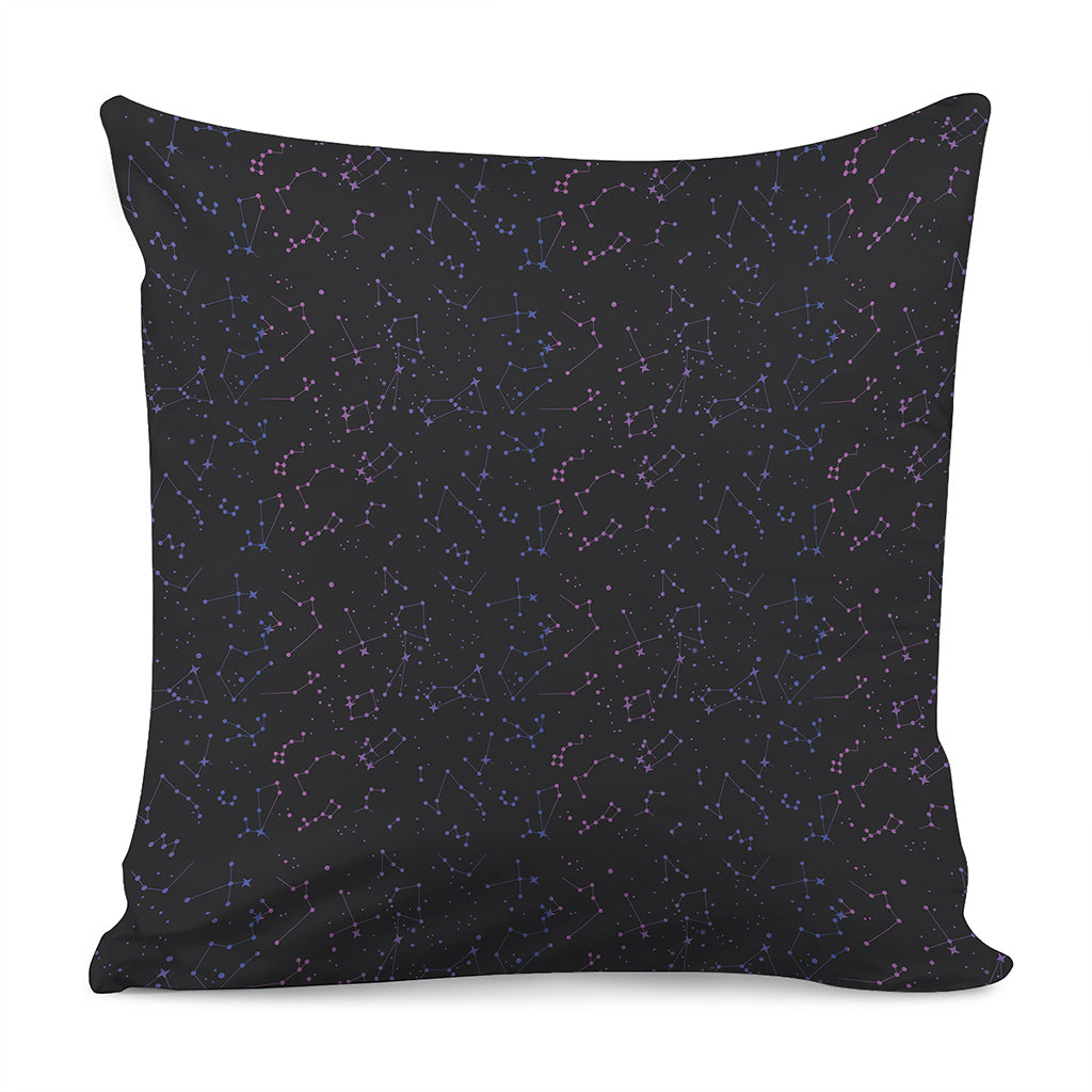 Purple Zodiac Stars Pattern Print Pillow Cover