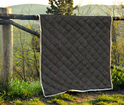 Purple Zodiac Stars Pattern Print Quilt
