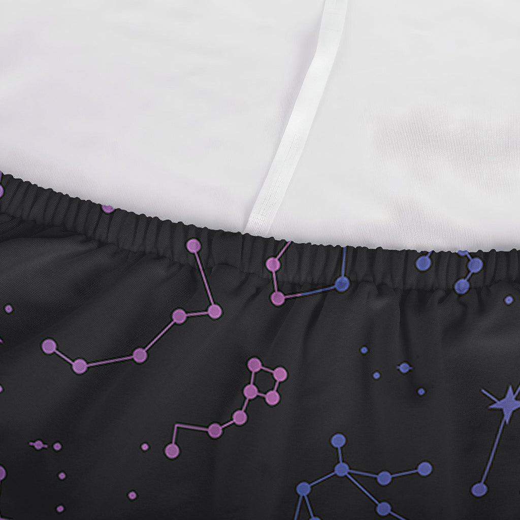 Purple Zodiac Stars Pattern Print Sofa Cover