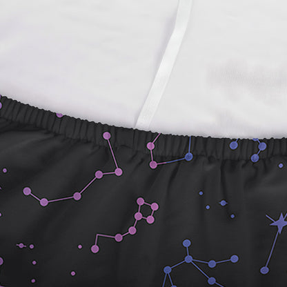 Purple Zodiac Stars Pattern Print Sofa Cover