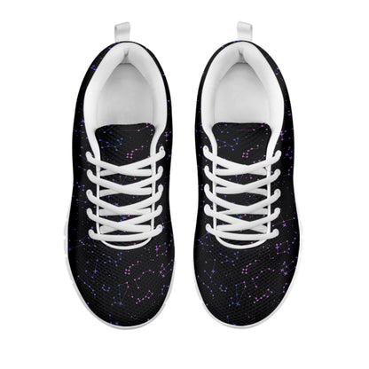 Purple Zodiac Stars Pattern Print White Sneakers