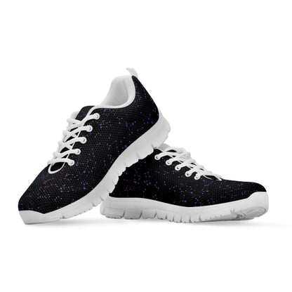 Purple Zodiac Stars Pattern Print White Sneakers