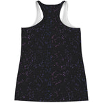 Purple Zodiac Stars Pattern Print Women's Racerback Tank Top