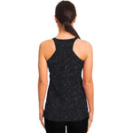 Purple Zodiac Stars Pattern Print Women's Racerback Tank Top