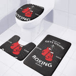 Put On Your Boxing Gloves Print 3 Piece Bath Mat Set