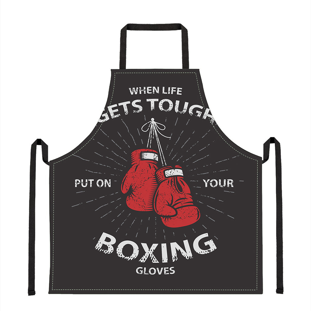 Put On Your Boxing Gloves Print Apron