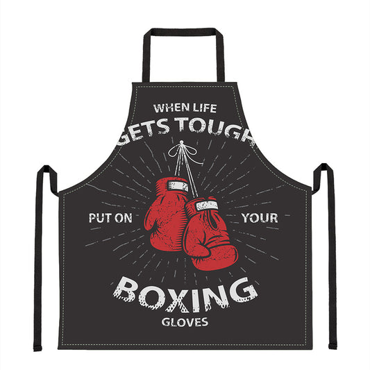Put On Your Boxing Gloves Print Apron