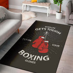Put On Your Boxing Gloves Print Area Rug
