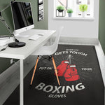 Put On Your Boxing Gloves Print Area Rug