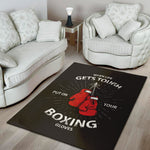 Put On Your Boxing Gloves Print Area Rug