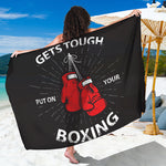 Put On Your Boxing Gloves Print Beach Sarong Wrap