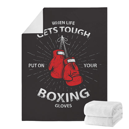 Put On Your Boxing Gloves Print Blanket