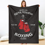 Put On Your Boxing Gloves Print Blanket