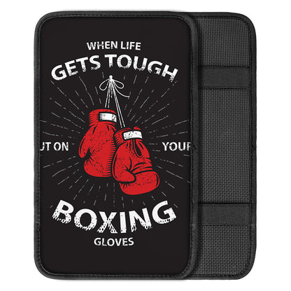 Put On Your Boxing Gloves Print Car Center Console Cover