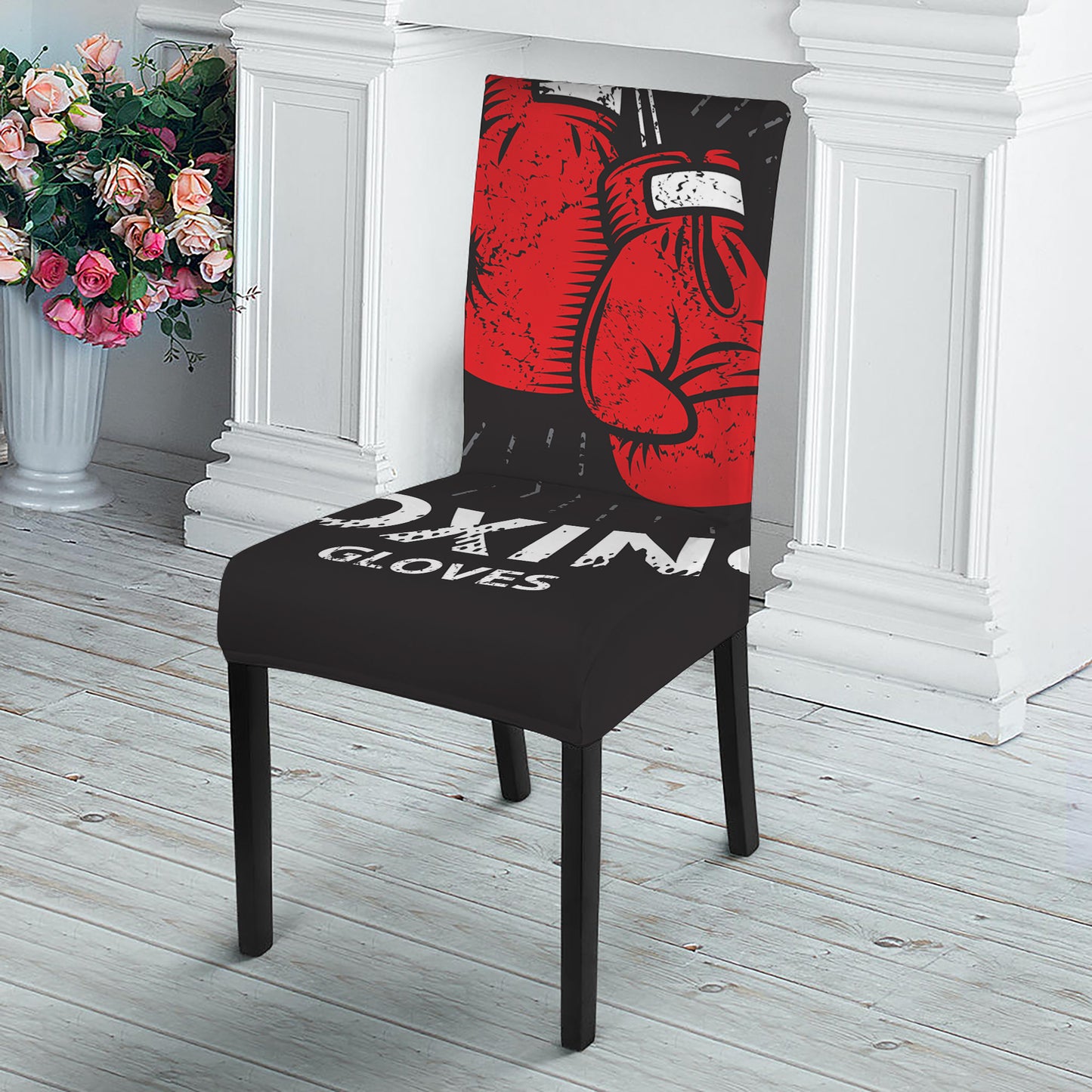 Put On Your Boxing Gloves Print Dining Chair Slipcover