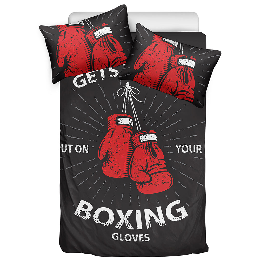 Put On Your Boxing Gloves Print Duvet Cover Bedding Set