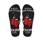 Put On Your Boxing Gloves Print Flip Flops