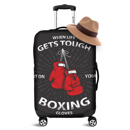 Put On Your Boxing Gloves Print Luggage Cover