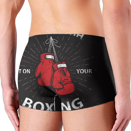 Put On Your Boxing Gloves Print Men's Boxer Briefs