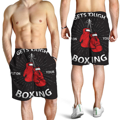 Put On Your Boxing Gloves Print Men's Shorts