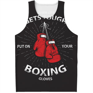 Put On Your Boxing Gloves Print Men's Tank Top