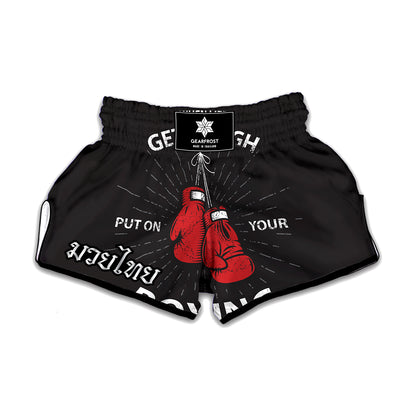Put On Your Boxing Gloves Print Muay Thai Boxing Shorts