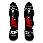 Put On Your Boxing Gloves Print Muay Thai Shin Guard