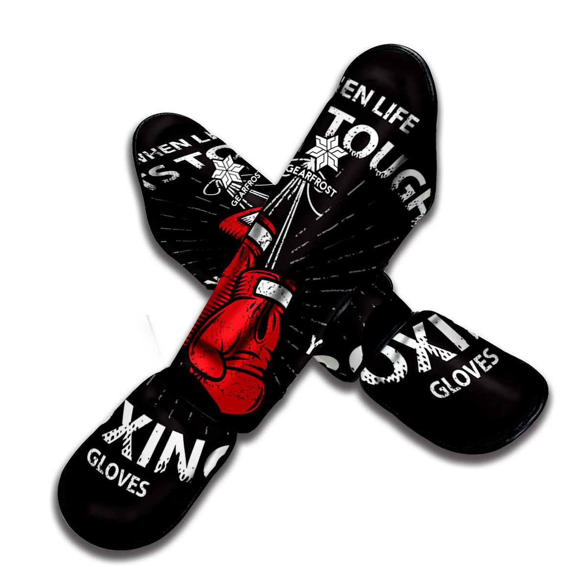 Put On Your Boxing Gloves Print Muay Thai Shin Guard