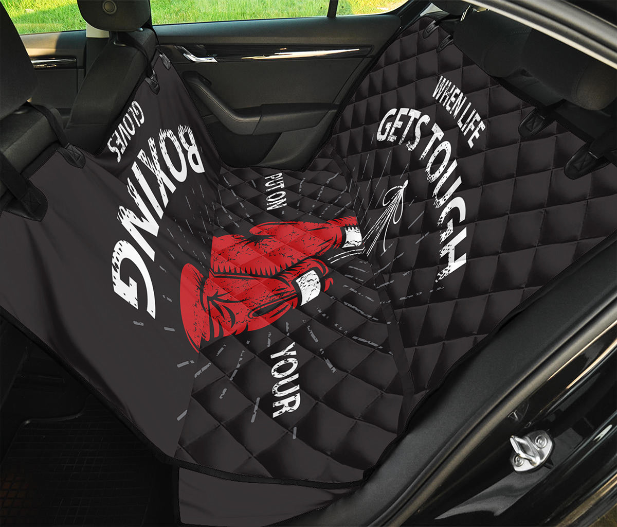 Put On Your Boxing Gloves Print Pet Car Back Seat Cover