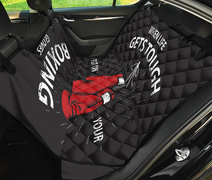 Put On Your Boxing Gloves Print Pet Car Back Seat Cover