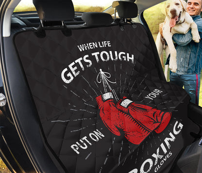 Put On Your Boxing Gloves Print Pet Car Back Seat Cover