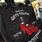 Put On Your Boxing Gloves Print Pet Car Back Seat Cover
