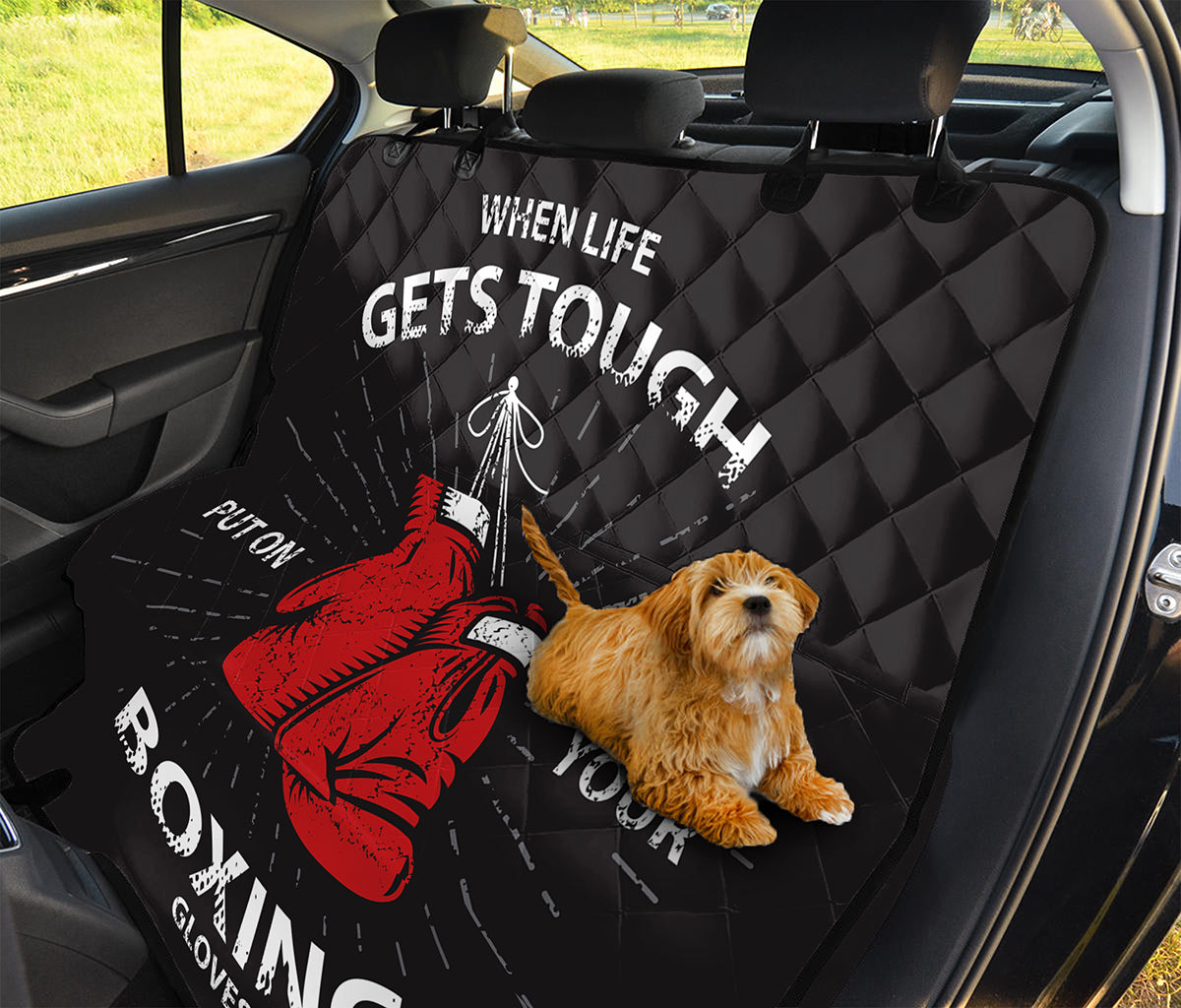 Put On Your Boxing Gloves Print Pet Car Back Seat Cover