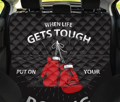 Put On Your Boxing Gloves Print Pet Car Back Seat Cover