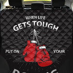 Put On Your Boxing Gloves Print Pet Car Back Seat Cover