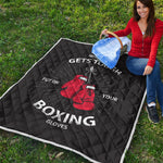 Put On Your Boxing Gloves Print Quilt