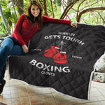 Put On Your Boxing Gloves Print Quilt